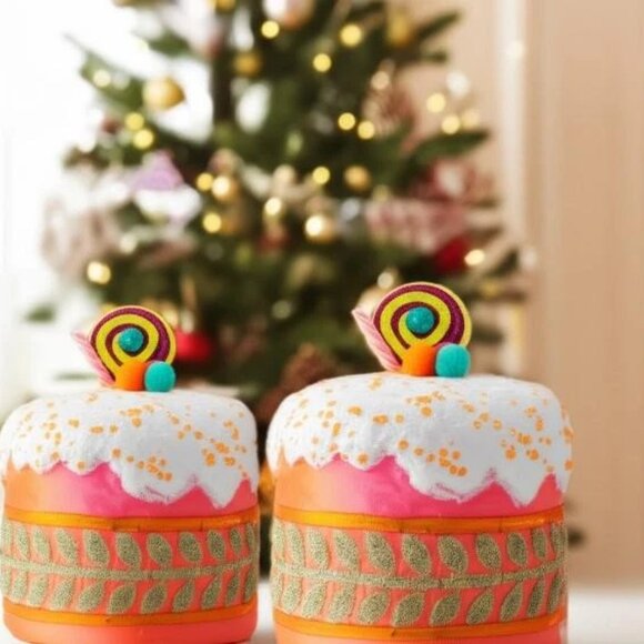 Orange or Pink Citrus Sweets 7.5 Inch Citrus Cake Decoration Christmas Decor - Picture 1 of 4